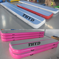 Piste de gymnastique gonflable 12m x 2m x 20cm pour clubs de cheerleading, studios de danse, programmes mobiles et usage domestique