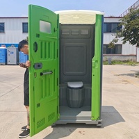 Cabine de toilettes et de douche mobile combinée, unité de toilettes portable avec douche et lavabo
