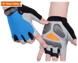 Istaride Sunscreen Breathable Sports Fitness Yoga Fishing Non-Slip Dew Finger Cycling Half Finger Gloves