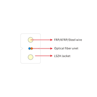 Cable de fibra óptica G657a1 G657a2 FTTH Drop Gjyxch Ftth, 2 núcleos