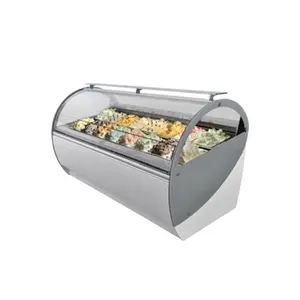 Prosky Mobile Italian Counter Top 8 Flavors Gelato Ice Cream Cake Scoop Display Machine Freezers Cooler Showcase For Sale