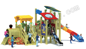 Parque infantil al aire libre, casa de juegos, equipo de juguete, parque temático, juegos de <span class=keywords><strong>columpio</strong></span>, tobogán grande de plástico - Product Image 4