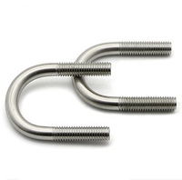 Boulon en U ASTM A193 B6 (SUS410) avec support de fixation + 2 écrous hexagonaux non dentelés