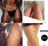 Plage d'été Sexy multicouche, lien à la taille, ceinture de ventre, chaînes de corps, chaîne de jambe en cristal pour femmes, bijoux