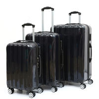 Couleur vive bagage de voyage rose vintage valise trolley bagages ensemble
