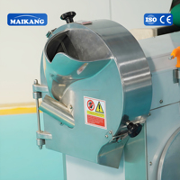 Multifunctionele groente snijmachine voor bladgroenten, wortelgroenten, uien, aardappelen, wortelen, prei, spinazie, sla; snijdt, schaft en maalt.
