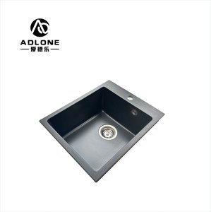 Évier de cuisine à poser noir <span class=keywords><strong>Tik</strong></span>-<span class=keywords><strong>tok</strong></span> 4050G, cuve unique, en composite granit-quartz, 40*50cm, garantie 3 ans - Vente Flash - Product Image 1