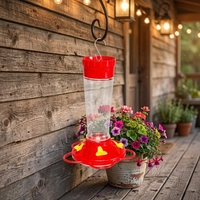 Mangeoire à eau pour colibris transparente avec 5 ports pour le nectar, en plastique durable et écologique, pour jardin extérieur