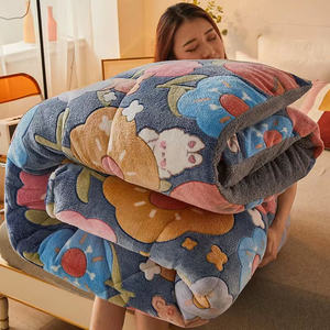 Edredón de invierno de Cachemira de cordero de terciopelo de doble cara súper suave para el hogar, edredón de cama de tamaño completo King Queen - Product Image 3