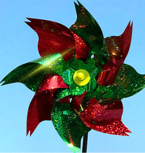 Vogel Repeller Sprankelende Holografische Pinwheel Windmolen Sprankelende Afschrikkkit Amerikaanse Vlag Sterren Wind Spinner - Product Image 6