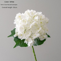 Fleurs d'hortensia artificielles en latex vert au toucher réel pour la décoration de la maison, des mariages et des événements, arrangement floral artificiel