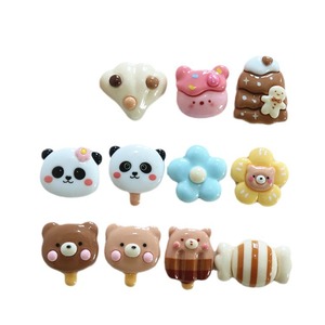 Brillant Panda fleur de glace bricolage enfants broche titre matériel clé pendentif accessoires nord K3 perles breloques en résine plastique - Product Image 5
