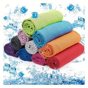 Serviette rafraîchissante en microfibre pour le cou et le visage, idéale pour la gym, le yoga, la course, le camping, les sports de plein air, effet rafraîchissant instantané - Product Image 1