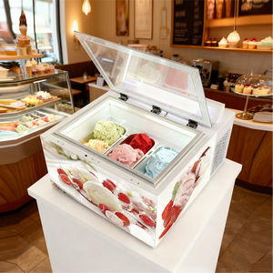 Self-Service portatile Open-Door piccolo Desktop taglio spesso Yogurt Display gelato refrigeratore congelatore - Product Image 1