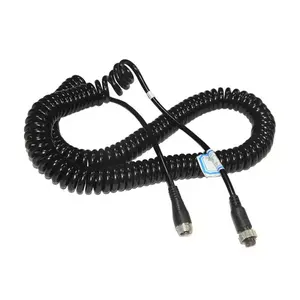 GY OEM/ODM bon prix M12 4Pin Aviation Connector Male to Female / Rear View Camera Extension Cable Spiral Cable factory custom