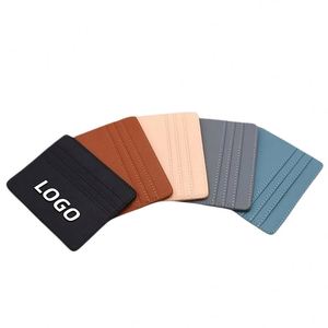 X418 Hot Sale Creative Transparent Window <b>Card</b> Holder Id Holder Large Capacity Pu Leather <b>Card</b> Holder With Custom Logo - Product Image 2