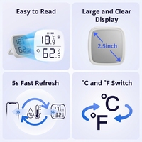 Sensor de Temperatura y Humedad Inteligente Zigbee Original Sonoff SNZB-02D 0.2 ℃   Registración de Datos de Precisión a Través de EWelink
