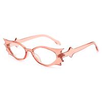 Twooo T1633 Nouveauté Lunettes de soleil anti-lumière bleue œil de chat en forme de chauve-souris style hip-hop pour soirée