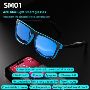 แว่นตาอัจฉริยะ SM01 สำหรับเล่นเพลงคุณภาพสูง รองรับการรับสาย ป้องกันน้ำ IPX4 ป้องกันรังสียูวี ป้องกันแสงสีฟ้า เหมาะสำหรับผู้ชายและผู้หญิง - Product Image 6