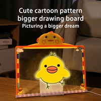 Ensemble de jouets de dessin animé DIY, grande taille, tableau lumineux effaçable, tableau de dessin LED transparent en acrylique pour enfants
