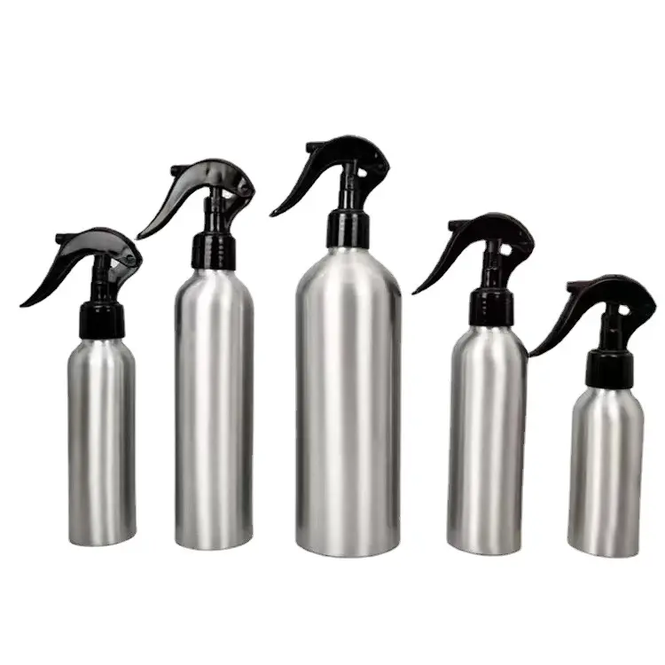 Spray de alumínio cosmético luxuoso de alta qualidade, 100ml, 120ml, 250ml, 300ml, 500ml, 2 onças e 4 onças, frasco de névoa fina com gatilho
