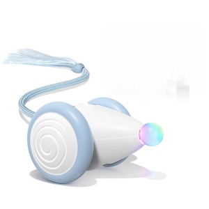 Jouet interactif pour chat bleu rechargeable, fournitures pour animaux de compagnie d'intérieur, jouet automatique pour chaton avec queue de souris mobile en plastique - Product Image 1
