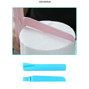 Grattoir à gâteau réglable pour lisser les surfaces, outil de décoration des bords, grattoir à crème en plastique, outils rotatifs pour couper les gâteaux - Product Image 5
