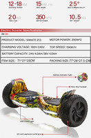 Scooter électrique auto-équilibrant de 6.5 pouces pour enfants variété de couleurs Hoverboard avec haut-parleur Bluetooth prix bon marché