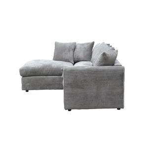 Set Divani Turchi Moderni <span class=keywords><strong>Divano</strong></span> Angolare a L in Tessuto Grigio - Product Image 2