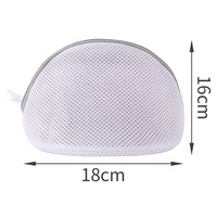 Sac de lavage en maille nid d'abeille en polyester avec fermeture éclair pour lingerie et sous-vêtements