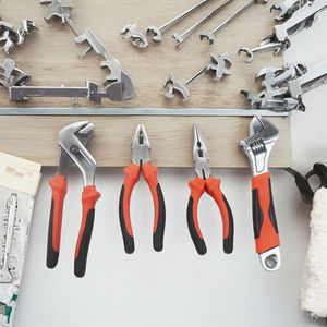 6-8 pouces métrique dentelé aiguille nez pince de qualité industrielle poignée en plastique souple Orange et noir poisson conception bricolage ensemble de coupe - Product Image 6