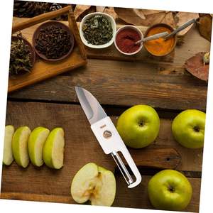 Éplucheur portable en acier inoxydable, éplucheur de légumes, couteau à éplucher les fruits, couteau et éplucheur 2 en 1 avec couteau - Product Image 2