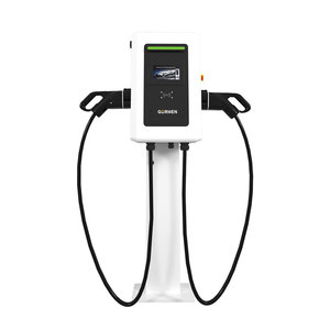 Station de recharge rapide verticale DC pour véhicules électriques 40KW 60KW à double borne, avec écran tactile LCD et RFID, sur pied, pour usage commercial - Product Image 1
