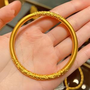 24K Gold Plated Purple Flower Vintage Baby Bangle <b>Adjustable</b> Wholesale Chinese Ancient Craft <b>Bracelet</b> - Product Image 1