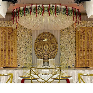 Wedding Golden Stage <b>Backdrop</b> <b>Frame</b> Fiji Wedding <b>Backdrop</b> Fiber Stage Gold Panels Glorious Stage Decoration <b>Backdrop</b> Panels UK - Product Image 1