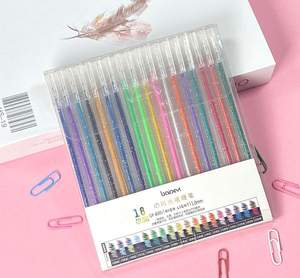 1.00Mm Glitter Markeerstift Pen Set Plastic Kleur Gel Pennen Voor School Voor Het Tekenen Van Schilderen Kleuring - Product Image 5