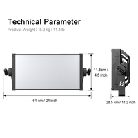 Lampu Panel LED Video Conference 200W RGBW Warm White CRI94 Studio Soft Light RDM Silent LED Panel Light untuk Siaran Langsung TV