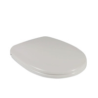 Abattant de toilettes moderne en plastique, lisse et facile à nettoyer, à deux touches, amovible et à fermeture lente, en forme de U
