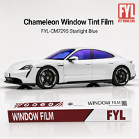 Ventes chaudes Super populaire Film teinté pour vitres de voiture caméléon transparent de bonne qualité rétractable 1,52*30m