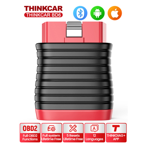THINKCAR BD6 Alat Diagnostik Mobil Bluetooth Scanner, Diagnosa Sistem Lengkap, 5 Reset Gratis, <span class=keywords><strong>Diagnosis</strong></span> Otomatis, Pembaca Kode OBD2 - Product Image 1