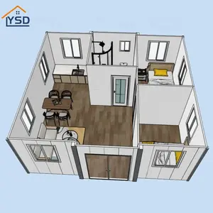 20ft 40ft Expandable Container House Mobile Home 2 Bedroom Portable Living Expandable Container House