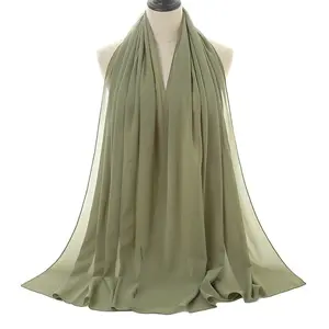 High Quality Chiffon Hijab Cheap Women Ethnic Muslim Arab Hijabs Scarf For Wholesale Hijab Summer Adult Women Girl Lady Women