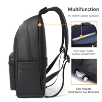Sac à dos d'école en cuir PU imperméable, durable, de conception tendance, neuf, pour voyages, affaires, loisirs, sport, étudiants, ordinateur portable