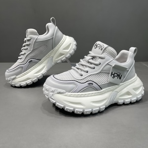 Nouvelles <span class=keywords><strong>Chaussures</strong></span> Décontractées de Luxe <span class=keywords><strong>pour</strong></span> Adolescentes, Tendance Été, Semelle Épaisse Rehaussante, à Lacets, Semelle Extérieure en Caoutchouc Moussé - Product Image 4