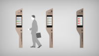 Señalización Digital para Paradas de Autobús, Montada en Poste Vertical, con Energía Solar, Pantalla LCD de Doble Cara, IP65