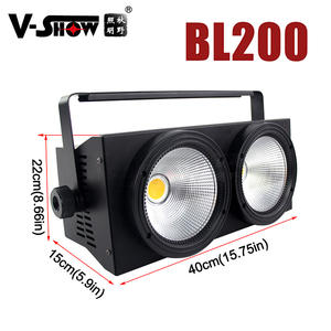 ไฟ LED รุ่น VSHOW BL200 จำนวน 4 ชิ้น พร้อมไฟ LED Blinder จำนวน 2 ชิ้น กำลังไฟ 100 วัตต์ 2 ดวง สีวอร์มไวท์ กำลังสูง สำหรับงานแสดงบนเวทีระดับมืออาชีพ เหมาะสำหรับงานอีเว้นท์ สตูดิโอ และคอนเสิร์ต - Product Image 2