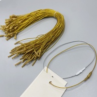 Lanière en nylon ultra mince de 0.7mm de fil d'or de couleur réutilisable de fil d'argent pour l'étiquette de vêtements pour les chaussures et les sacs à bas prix