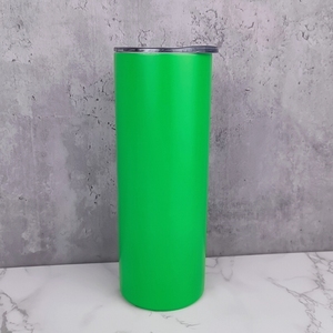 Blanco acuoso 20 oz sublimación activada por UV Fluorescente que cambia de color vasos delgados taza de sol que brilla en la oscuridad - Product Image 6