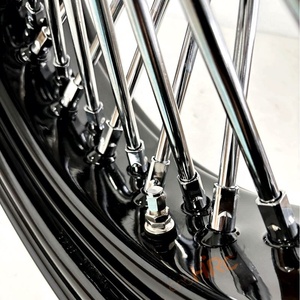 Juego de Ruedas de Motocicleta con Llantas Cromadas Delanteras y Traseras de 16, 18, <span class=keywords><strong>19</strong></span>, 20, 21, 23 Pulgadas, 21x3.5, 16x3.5, con Radios Gruesos, para <span class=keywords><strong>Triumph</strong></span> - Product Image 5