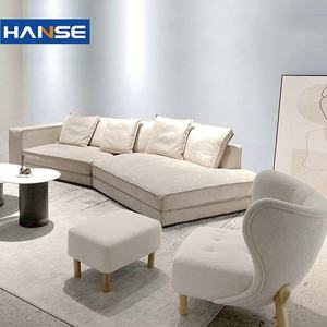 モダンなユーロスタイルのベルベット生地コンビネーションソファ快適な完全家具ソファセット家具リビングルーム - Product Image 1